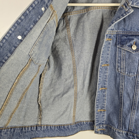 NWOT Hudson Women’s Classic Medium Wash Denim Jean Jacket Size L/XL - Picture 11 of 15